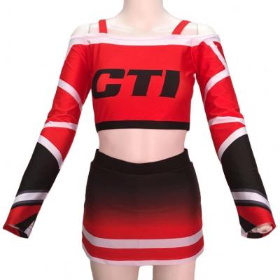 China Breathable Custom Culture Mesh Cheer Top Skirt Cheerleading Uniform Cheer Outfits for sale