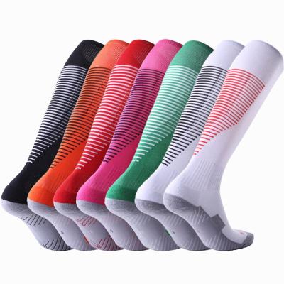 China Wholesale Disposable Cycling Compression High Knee Sport Socks Anti Slip Soccer Football Grip Socks For Adults Kids for sale