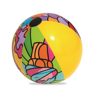 China Toy Hot Selling Inflatable Summer Classic Inflatable PVC Rainbow Beach Ball for sale