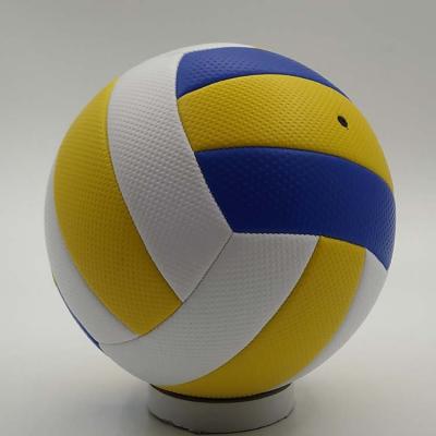 China Volleyball Playing Custom Logo PU PVC Branded Beach Balls Personalized Hand Size 5 Size 5 Sewing Volleyball for sale