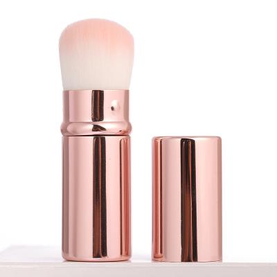 China Angular Blush Single makeup brush telescopic loose powder brush with cover beauty tools soft hair mini blush brush for sale