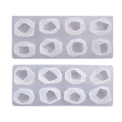 China Home Appliance Irregular Gemstones Resin Mold 3D Light Diamond LED Crystal Stone Silicone Mold M033 for sale