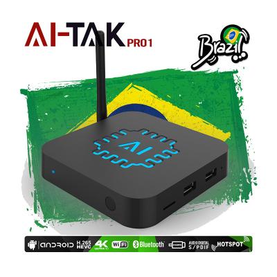 China High Quality Smart Home Use HD TV Box AI TAK Max HTV BTV Tiger Brazil Android 6.0 for sale