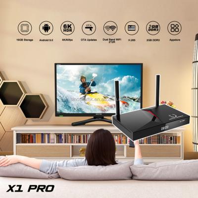 China High Quality Android TV Box English Pro TV BOX Monsterbox X1 Without Annual Cost 100*100*30mm for sale