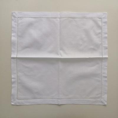 China CLASSIC N002-18: Daytime White Dinner Napkins - 55/45 Cotton Linen Blend - 18