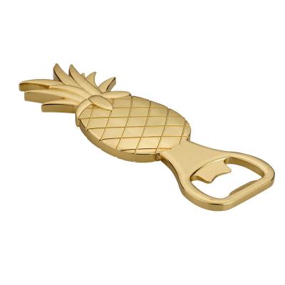 China Bottle Opener Personality and Contemporary Pineapple Shape Metal Zinc Alloy Originality and Contracted Can Opener Zamac Beer Bottle Opener for sale