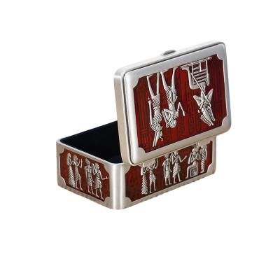 China Popular the new European high-end metal jewelry boxes desktop jewelry boxes high-grade stylish creative ancient Egypt household for sale