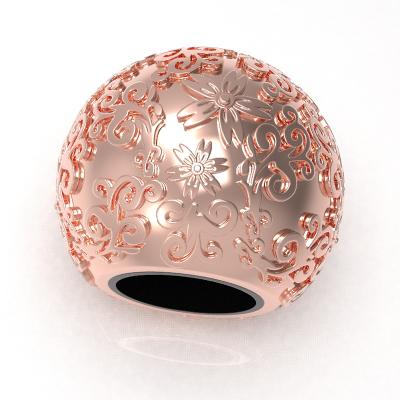 China Non Spill Spherical Zinc Alloy Metal Perfume Bottle Cap High Grade Decorative Zamac Pattern Cap For FEA 15 Perfume Bottle Cap for sale