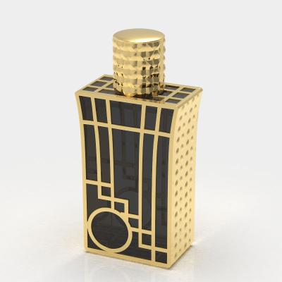 China High-end Hollow-out Personality Metal Cap Glass Bottle Decorative Perfume Bottles for sale