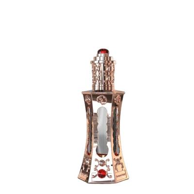 China Glass Bottle High End Pagoda Cap Personality Metal Outdoor Decorative Perfume Bottles for sale