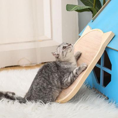 China Ladawaa Cat Scratching Board Hook Board Toys Eco-Friendly Interactive Pet Toys Solid Wood for sale