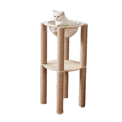 China Popular Sustainable Cat Tree Funny Cat Tower Sisal Scratch Post Tree For Large Cats Home for sale