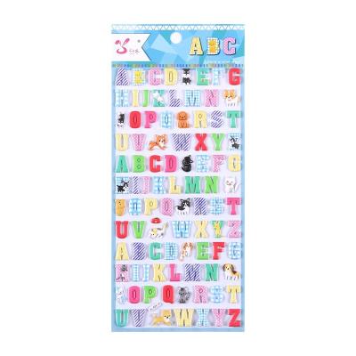 China PVC alphabet sticker custom color number bubble sticker SHANLE glue glue children sticker sheet cute animal wholesale 3d cartoon strong adhesive for sale