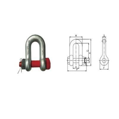 China Carbon Steel ASME G2150 USA Standard Type D Ring Shackle for sale