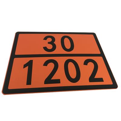 China Dangerous goods transport sign A.D.R board with embossed letter for sale