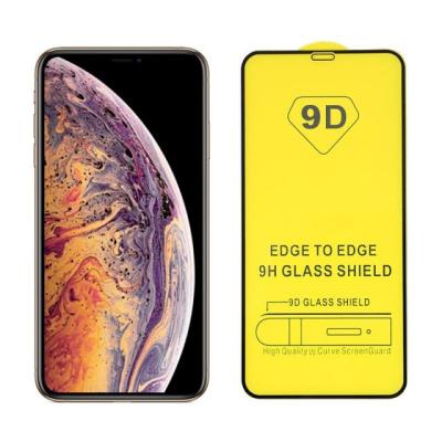 China Anti-fingerprint Full Coverage Tempered Glass Screen Protector For iPhone 13 9D Pro Side Clear Max 12 11 XR Black Tempered Glass Film for sale