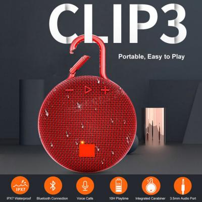 China EZCast Hot Sale IPX7 Mini Wireless Speaker JBLCLIP3 Waterproof Portable Outdoor BT Speaker for sale