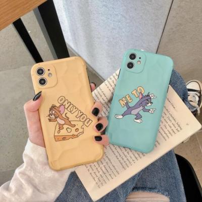 China Cartoon Cell Phone Shockproof Cases For iPhone 11 pro 13 12 mini max IMD 3D Textured Cute Cartoon Design Phone Case for sale