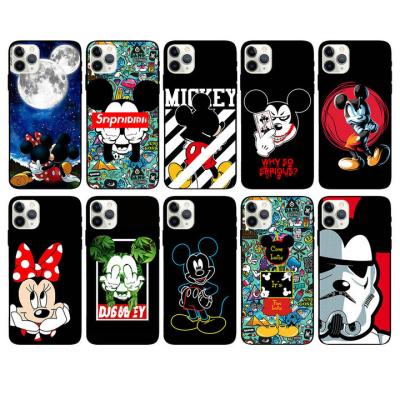 China Shockproof Cartoon Frosted Soft TPU Print Mickey Mobile Phone Case Cover For iPhone 13 12Pro 11 XSmax Minnie Pattern Shockproof Cases for sale