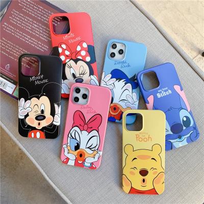 China Cute Anime Design Cartoon Mickey IMD Shockproof Cell Phone Case For iPhone 11 pro XR TPU Back Cover Promax 12mini 13 Soft Animal Cases for sale