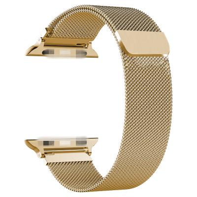 China Brand Milanese Watch Band Mesh Loop Stainless Steel Metal Luxury Strap Strap For Apple I Watch 6 5 4 3 2 1 Se 44mm for sale