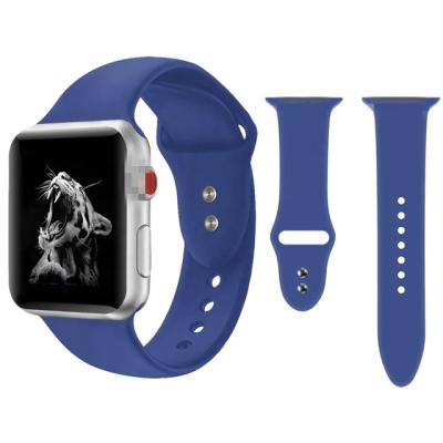 China Smart Wristband Water Resistant Sports Watch Silicone Rubber Watchband For Apple Watch Series 6 5 4 3 2 1 38MM 44MM Band for sale