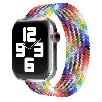 China Fashion. Sport Fashion Design Nylon Loop Braided Solo Watchbands For Apple Watch 1 i Watch Band 2 3 4 5 6 38 40 42 44mm for sale