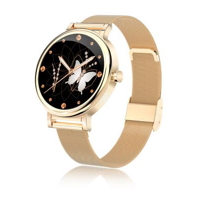 China 316 Touch Screen Stainless Steel Strap Ladies Smart Watch Price Fitness Tracker Smartwatch With Sliver Gold Color for sale