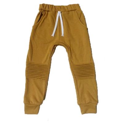 China Sustainable Toddler Boys Pleated Jogger Pants French Terry Cotton Pants For Kids for sale