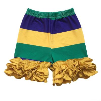 China Anti-pilling Factory Holiday Western Mardi Gras Easter Day Valentine Babies Ruffle Shorts for sale