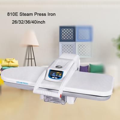 China Hot Hotel Design Rack Garment Steamer Clothes Iron Electric Steam Iron Onboard 26 Inch Fabric Steam Press Iron 810E for sale