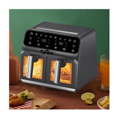 China Household TYWIT High Quality Good Price 8L Smart Two Drawer Double Basket Air Fryer for sale