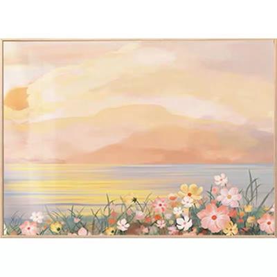 China Modern Custom White Cloud Seascape Sun Oil Paintings Flower Reproduction Museum Quality Artwork Wall Decor for sale