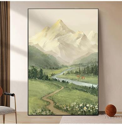 China Abstract Framed Unique Wall Decor Landscape Modern Canvas Art Prints For Living Room for sale