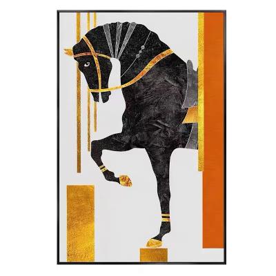 China Abstract Lady and Horse Painting Wall Art Large Canvas Prints Wall Art Home HD Print Canvas Painting for sale