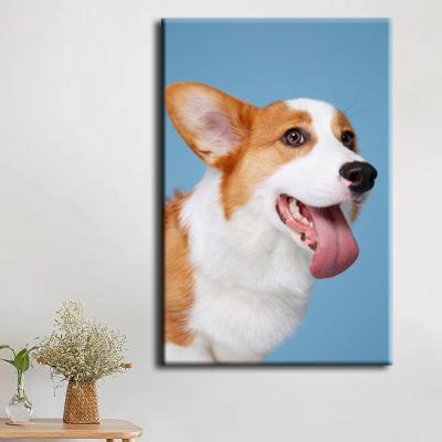 China Modern Custom Home Wall Art Painting Dog Painting Decor Canvas Print on Wall Art Pet Painting Canvas for sale