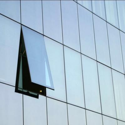 China Aluminum Glass Curtain Wall Facade Unitized Awning Windows Double Curtain wall001 for sale