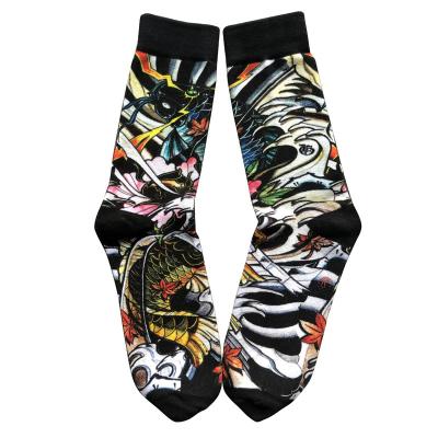 China Novelty Breathable Custom Funny Men's Sports Colorful Fashion 3d Printing Digital Sublimation Socks for sale