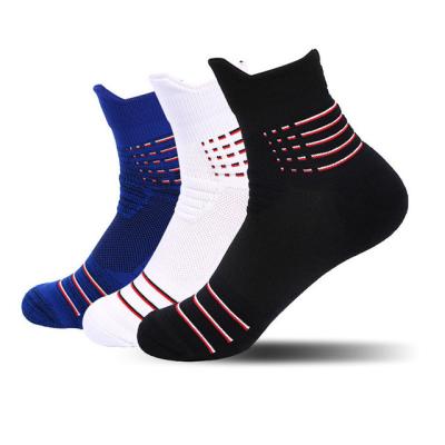 China Stock Manufacturer Custom Men Ankle Socks Breathable Sport Compression Cotton Socks OEM for sale