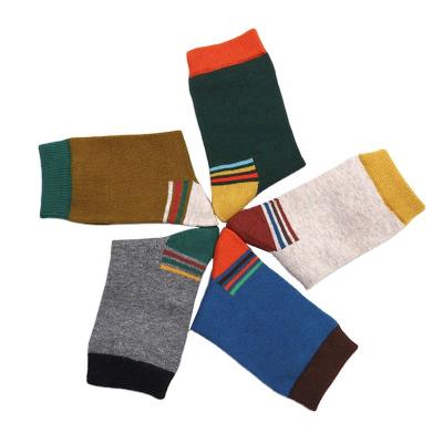 China Breathable Wholesale Kids Crew Socks Cheap Polyester Socks School Boy Kids Socks for sale