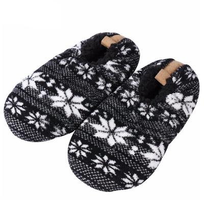 China Anti-Slip Mens Knitted Gripper Fleece Warm Home Slipper Socks for sale