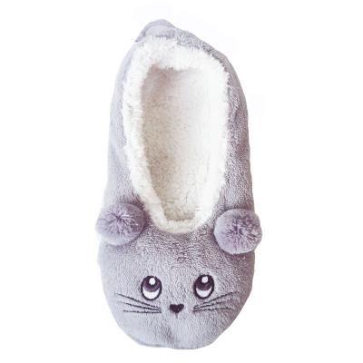 China Non Slip Ladies Plush Fleece Fur Lined Ballet Sock Home Slippers With Non Slip Sole for sale