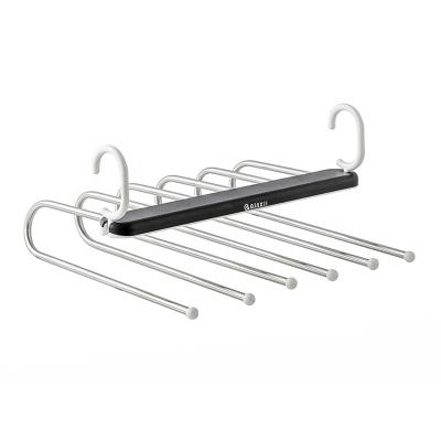 China Multi Layer Space Saving Wardrobe Clothes Folding Hanger Rack For Sale for sale