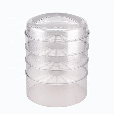 China Minimalist Round Plastic Stack Type Food Storage Box For Fridge for sale