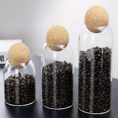 China Low Price Kitchen Storage Coffee Beans Stored Glass Bottle For Sale for sale