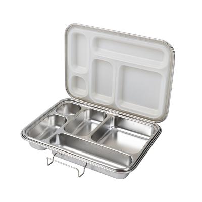 China Silicone Sustainable Seal SS 304 Stainless Steel Removable Bento Lunch Box for sale