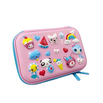 China Schools & Hard Lady Unicorn Pencil Pouch Eva Office Kids Pencil Case School Accessories Office Embroidery for Girls for sale