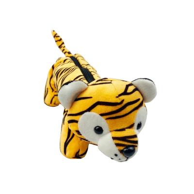 China Schools & Offices Brown Animal Cloud Animal Soft Comfortable High Quality Plush Cartoon Zoo Hot Selling Tiger Pencil Case for sale