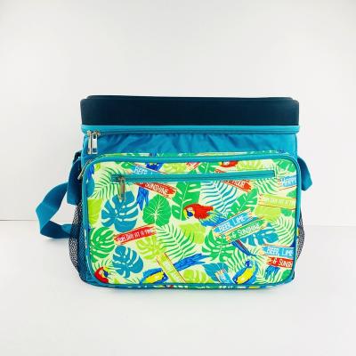 China Lunch Bag Large Capacity Pockets Picnic Foldable Fish Cooler Bag Insulated Bottle Cooler Washable Bag for sale