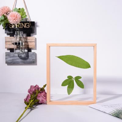 China Factory Speciment Display Frame Hot Sale Picture Display Clear Acrylic Double Side Floating Glass Frame for sale